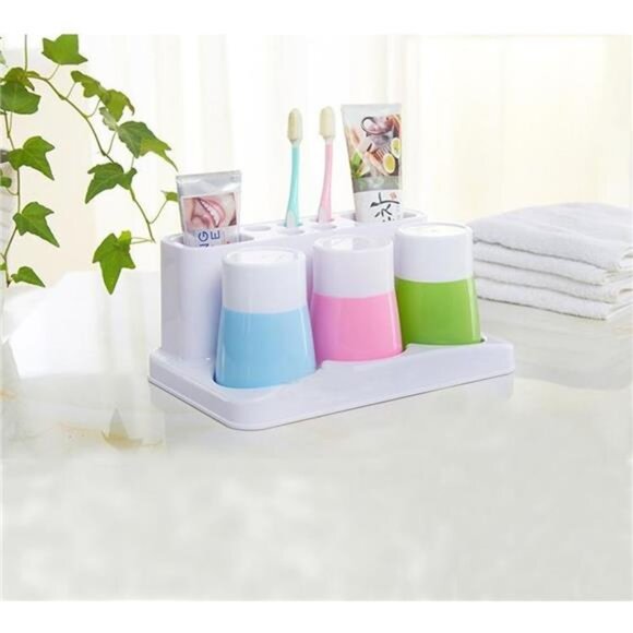 Eslite Toothbrush Toothpaste Holder Stand for Bathroom Storage Organizer - Picture 2 of 7